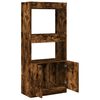 vidaXL Buffet haut ch&ecirc;ne fum&eacute; 63x33x140 cm bois d'ing&eacute;nierie
