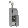 vidaXL Armoire de salle de bain Gris béton 30x30x95 cm Bois ingénierie