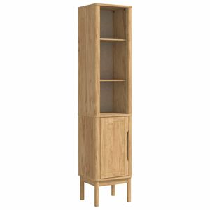 vidaXL Meuble de salle de bain haut FLORO Cire marron 35 x 30 x 160 cm