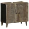 vidaXL Armoire lavabo de salle de bain bois massif de manguier
