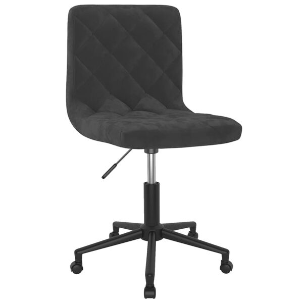 vidaXL Chaises pivotantes &agrave; manger lot de 2 Noir Velours