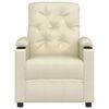 vidaXL Fauteuil de massage Cr&egrave;me Similicuir