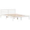 vidaXL Cadre de lit sans matelas blanc 135x190 cm bois de pin massif