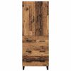 vidaXL Haut Armoire avec tiroir 2 pcs Bois Ancien 69,5 x 34 x 180 cm