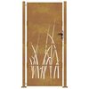 vidaXL Portail de jardin 100x200 cm en acier Corten avec motif gazon