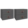 vidaXL Tables de chevet murales 2 pcs Gris 50x36x40 cm