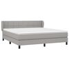vidaXL Sommier &agrave; lattes de lit avec matelas Gris clair 160x200cm Tissu