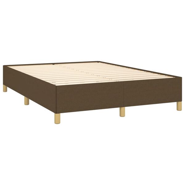 vidaXL Cadre de lit sans matelas marron fonc&eacute; 140x200 cm tissu
