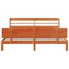 vidaXL Cadre de lit avec stockage 2 pcs Cire marron Bois de Pin Massif