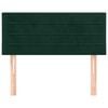 vidaXL T&ecirc;te de lit Vert fonc&eacute; 100x5x78/88 cm Velours