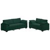 vidaXL Ensemble canap&eacute; 2 pcs avec coussins velours vert fonc&eacute;