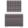 vidaXL Sommier à lattes de lit avec matelas Gris 80x200 cm Similicuir
