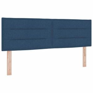 vidaXL T&ecirc;te de lit avec t&ecirc;te de lit Bleu 160 cm Cuir synth&eacute;tique