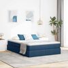 vidaXL Lit avec rangement et matelas Bleu 140 x 190 cm Polyester