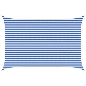 vidaXL Voile d'ombre 3 x 4,5 m HDPE Rectangulaire Bleu et Blanc