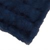 vidaXL Couverture en Fourrure de Lapin Synthétique 4 pcs Bleu Marine