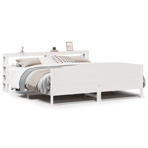 vidaXL Cadre de lit sans matelas blanc 180x200 cm bois massif de pin
