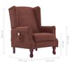 vidaXL Fauteuil inclinable de massage Marron Tissu