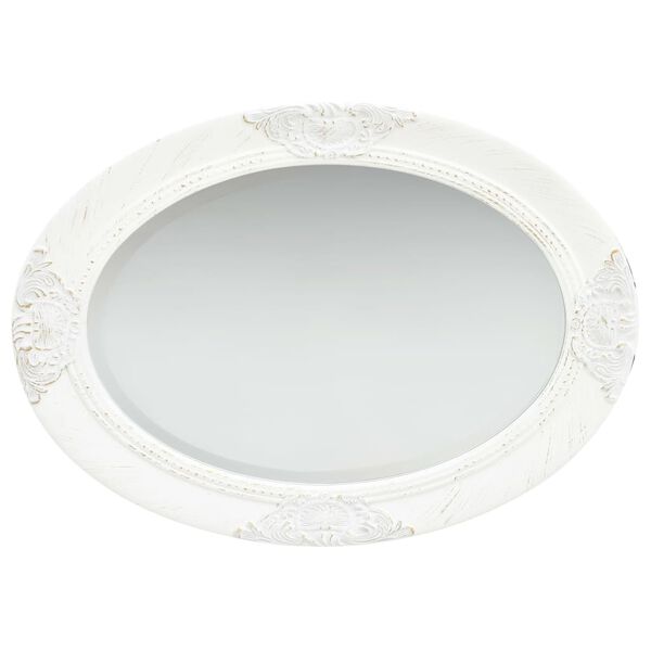 vidaXL Miroir mural style baroque 50x70 cm Blanc