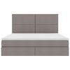 vidaXL Lit avec rangement et matelas Taupe 180 x 200 cm Polyester
