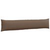vidaXL Coussins de canapé 2 pcs Marron 200 x 40 cm tissu