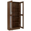 vidaXL Armoire &agrave; vitrine Ch&ecirc;ne brun 82,5x30,5x185cm Bois ing&eacute;nierie