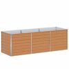 vidaXL Jardini&egrave;re sur&eacute;lev&eacute;e Marron Clair 240 x 80 x 77 cm
