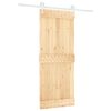 vidaXL Porte coulissante Naturel et Blanc 85 x 210 cm