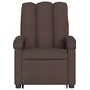 vidaXL Fauteuil inclinable de massage Marron foncé Tissu