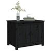 vidaXL Table basse Noir 71x49x55 cm Bois massif de pin