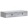 vidaXL Table d'appoint murale Sonoma gris 87,5 x 34,5 x 17 cm
