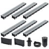 vidaXL Caniveaux de drainage 6 pcs Acier galvanis&eacute; 6 m