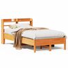 vidaXL Cadre de lit sans matelas cire marron 120x190cm bois pin massif