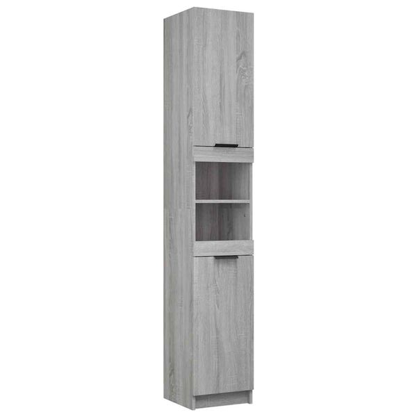 vidaXL Armoire de bain Sonoma gris 32x34x188,5 cm Bois d'ing&eacute;nierie