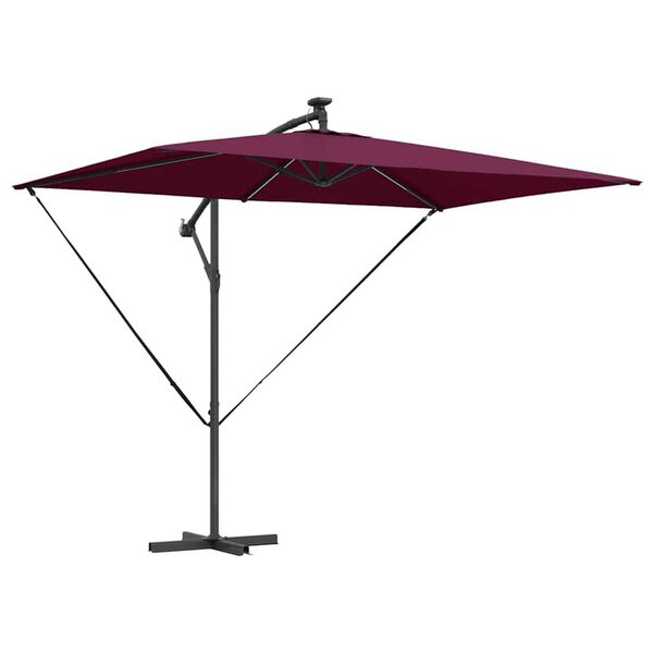 vidaXL Parasol Bordeaux 294 x 200 x 270 cm Polyester et Aluminium