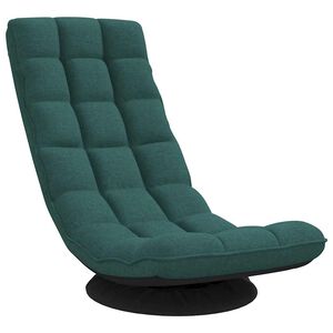 VidaXL Fauteuil de sol pivotant vert foncé 70x51x79 cm tissu