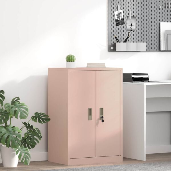 vidaXL Armoire de rangement Rose 60 x 40 x 90 cm Acier