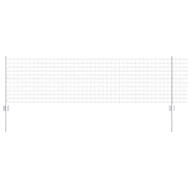 vidaXL Cl&ocirc;ture avec poteau Argent&eacute; 0,6 x 10 m Acier
