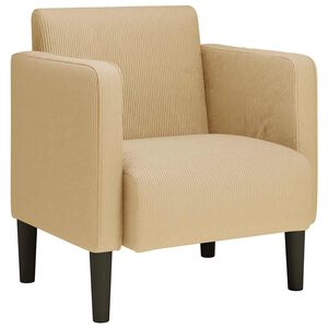 vidaXL Canap&eacute;-chaise accoudoirs gris-vert 54 cm tissu velours c&ocirc;tel&eacute;