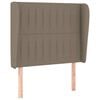 vidaXL T&ecirc;te de lit avec oreilles Taupe 103x23x118/128 cm Tissu
