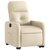vidaXL Fauteuil inclinable &eacute;lectrique cr&egrave;me tissu