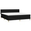vidaXL Sommier &agrave; lattes de lit avec matelas Noir 160x200 cm Tissu