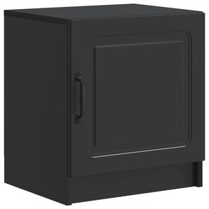 vidaXL Cabinet de chevet Noir 43 x 34,5 x 47 cm Bois d'ing&eacute;nierie
