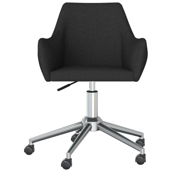 vidaXL Chaises pivotantes &agrave; manger lot de 6 Noir Tissu