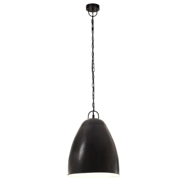 vidaXL Lampe suspendue industrielle 25 W Noir Rond 32 cm E27