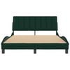 vidaXL Cadre de lit sans matelas Hanko vert fonc&eacute; 140x200 cm velours