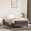 vidaXL Sommier &agrave; lattes de lit et matelas Gris fonc&eacute; 90x190 cm Velours
