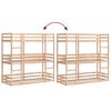 vidaXL Lit superposé triple sans matelas 75x190 cm bois de pin massif