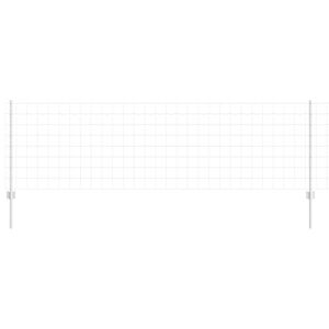 vidaXL Cl&ocirc;ture Euro avec poteau 25 x 0,8 m Acier galvanis&eacute; Argent&eacute;