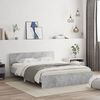 vidaXL Cadre de lit sans matelas gris b&eacute;ton 150x200 cm
